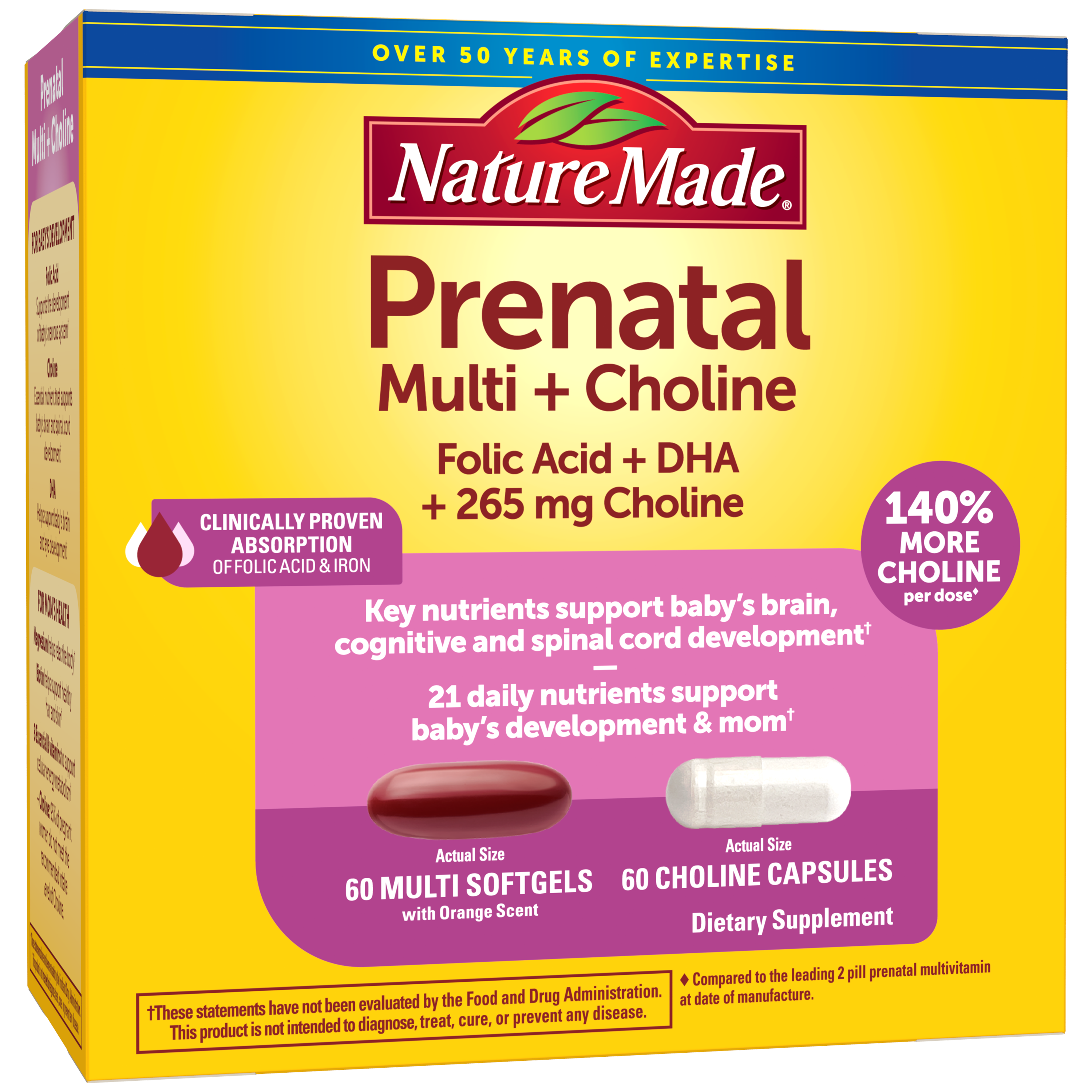 Prenatal Multivitamins + Choline Capsules