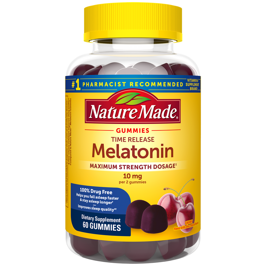 Time Release Melatonin Gummies Maximum Strength Dosage‡ 10 mg Per Serving