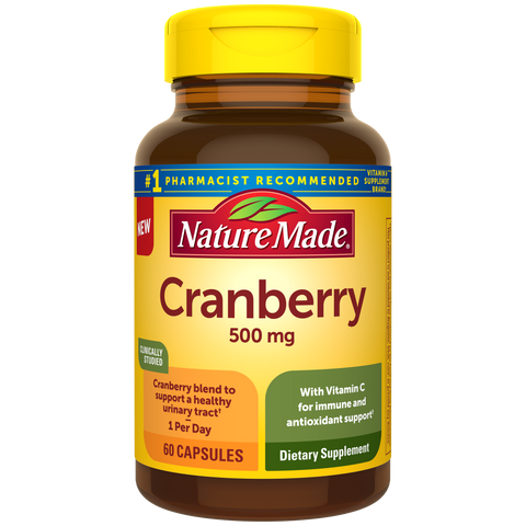 Cranberry Capsules 500 Mg With Vitamin C