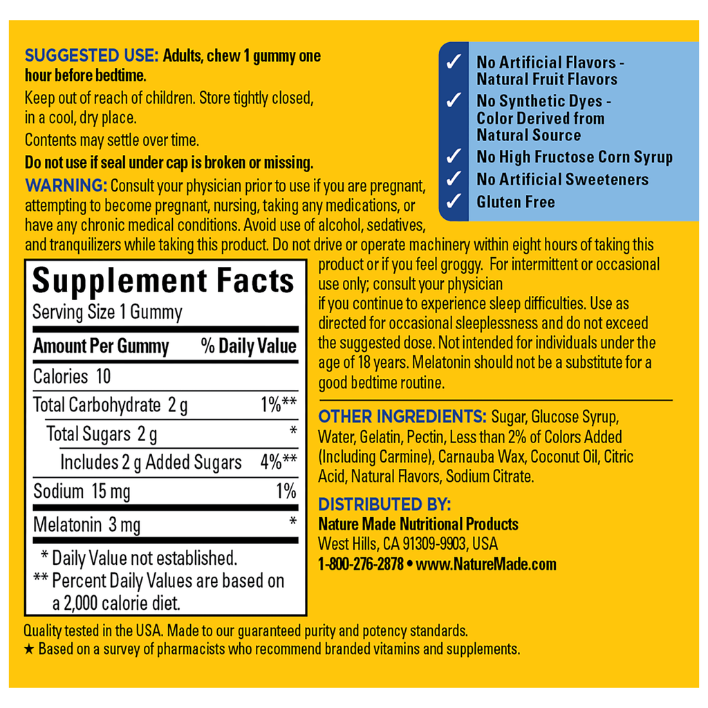 Melatonin Time Release 3 mg Gummies