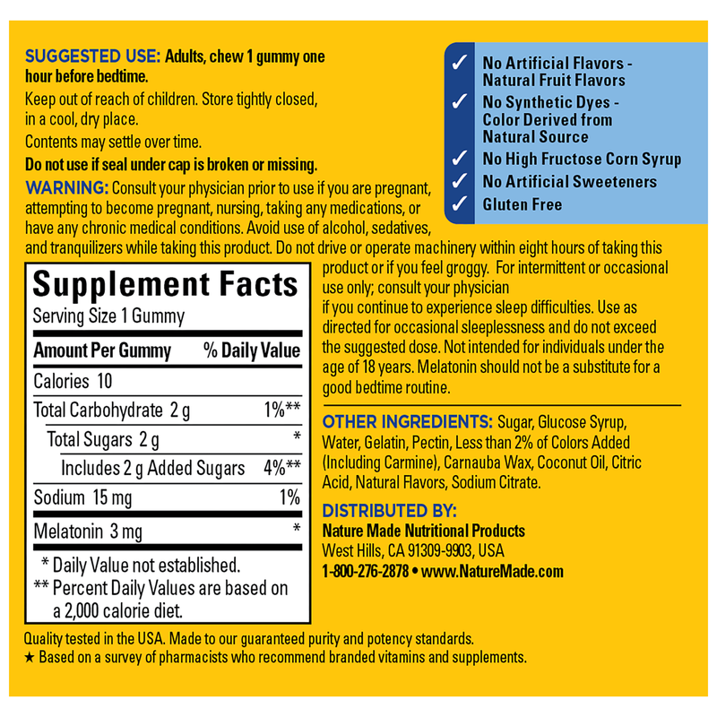 Melatonin Time Release 3 mg Gummies