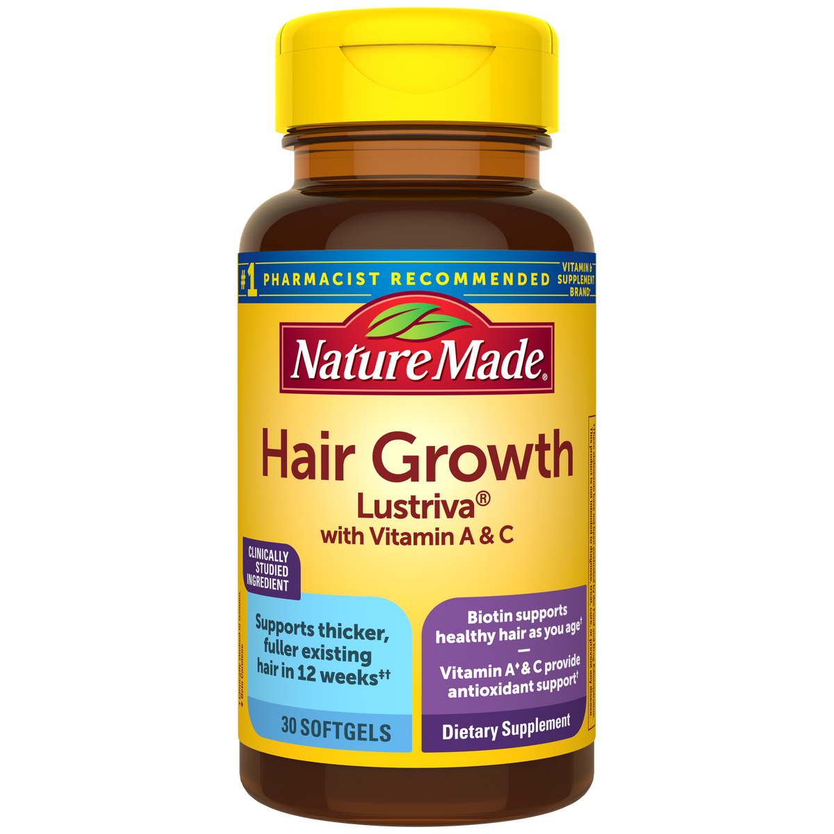 Hair Growth Lustriva® with Vitamin A & C Softgels