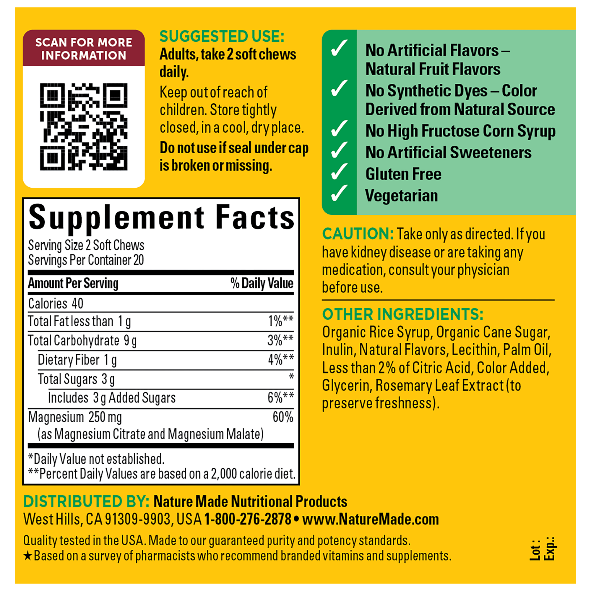 High Absorption Magnesium Complex Soft Chews
