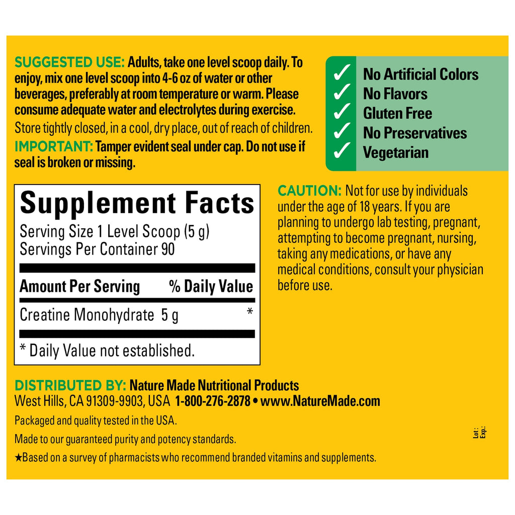Micronized Creatine Monohydrate 5 g Drink Mix Powder