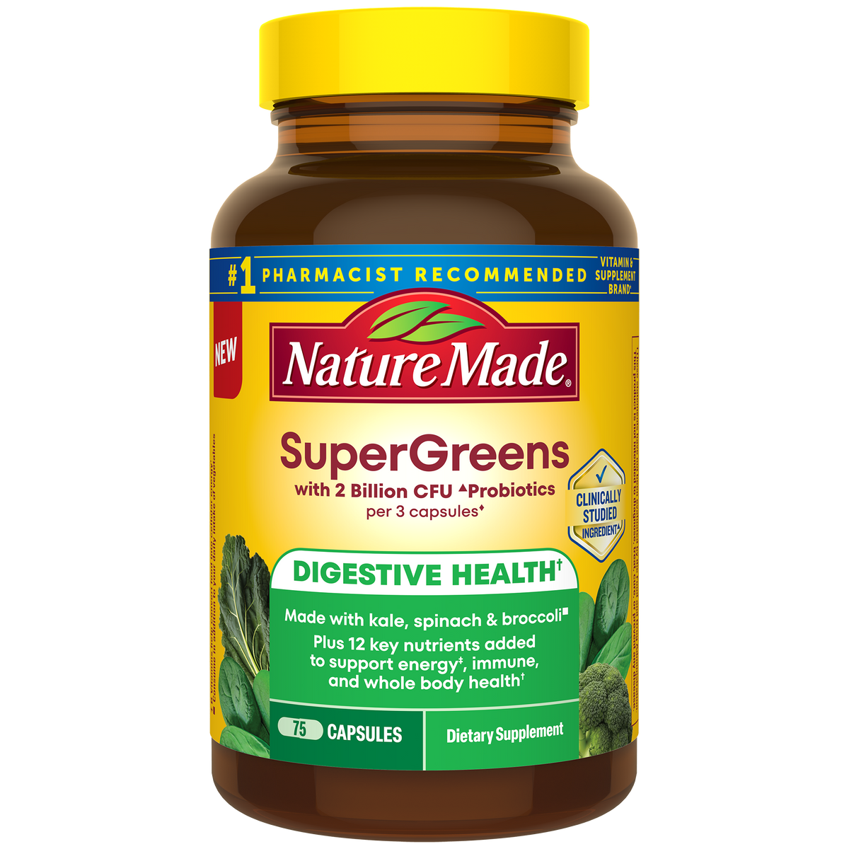 SuperGreens with 2 Billion CFU◆ Probiotics Capsules