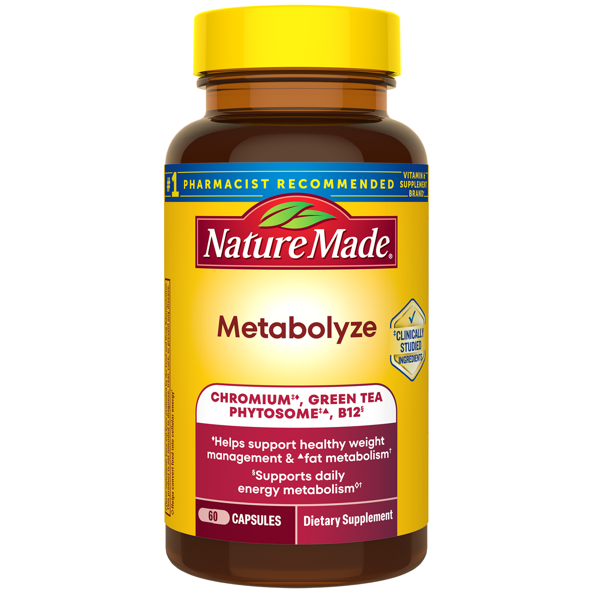 Metabolyze Capsules With Chromium, Green Tea Phytosome & B12