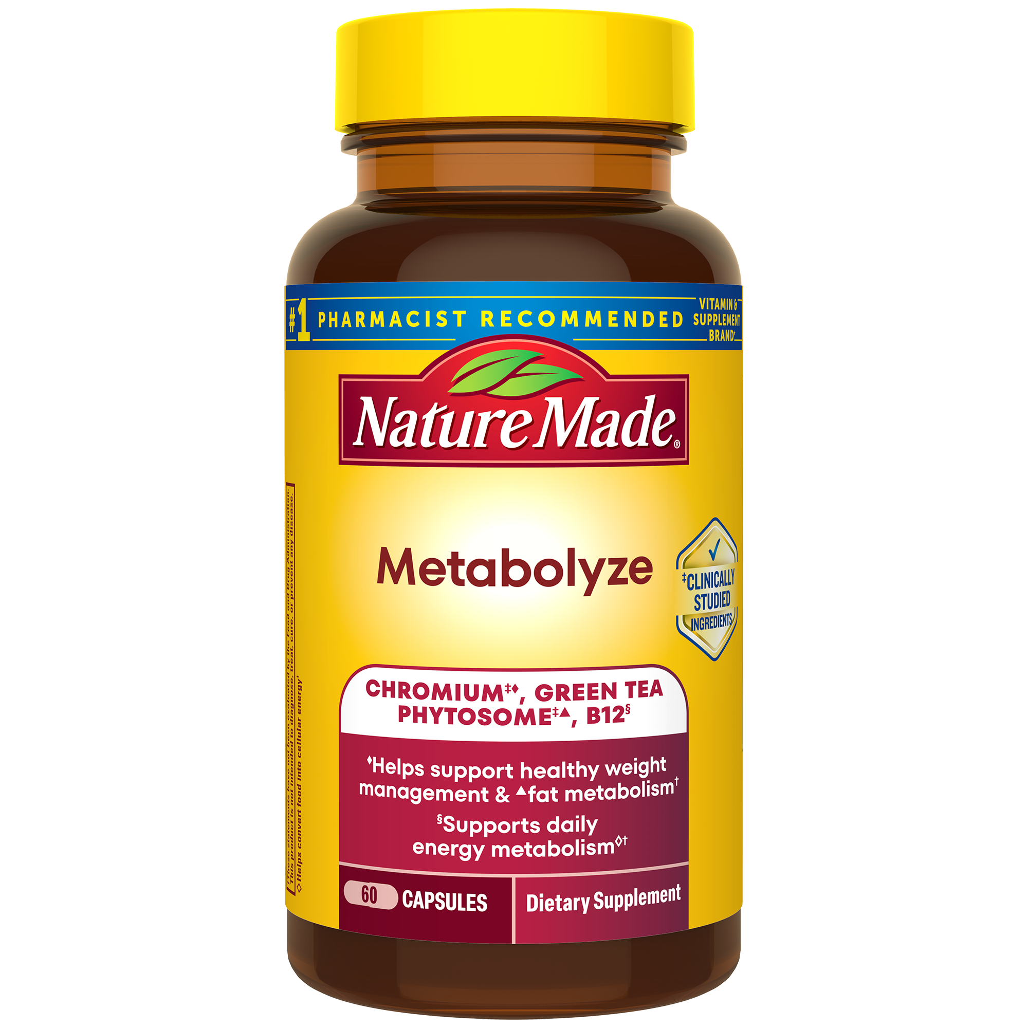 Metabolyze Capsules With Chromium, Green Tea Phytosome & B12