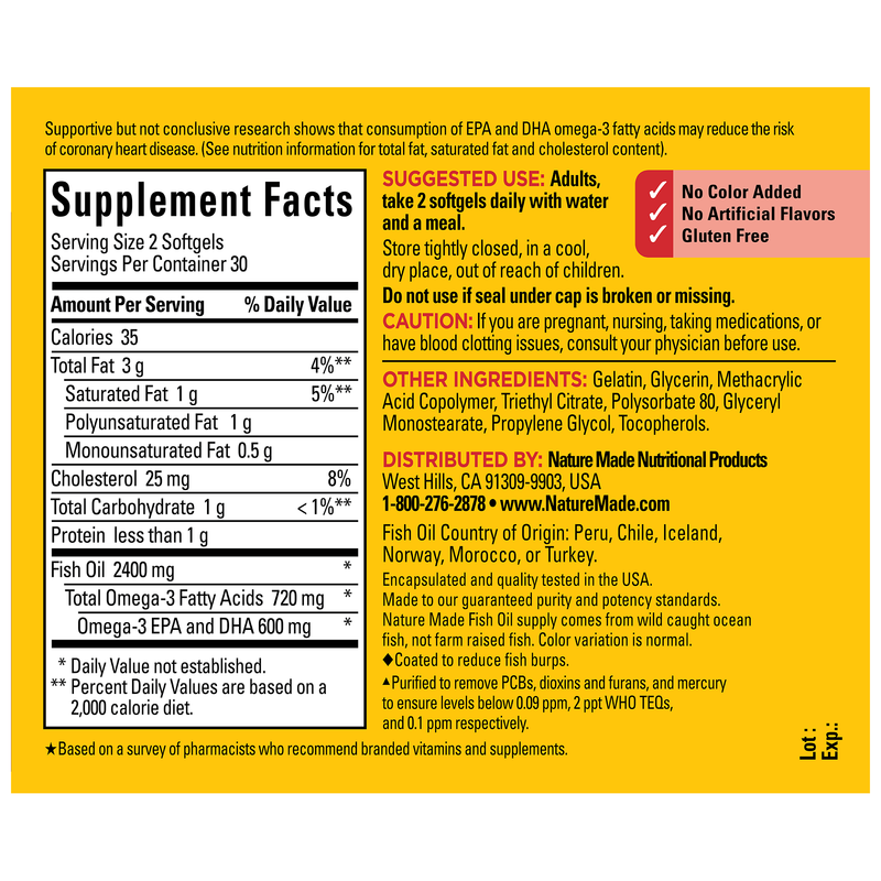 Burp-Less♦ Fish Oil 1200 mg Softgels