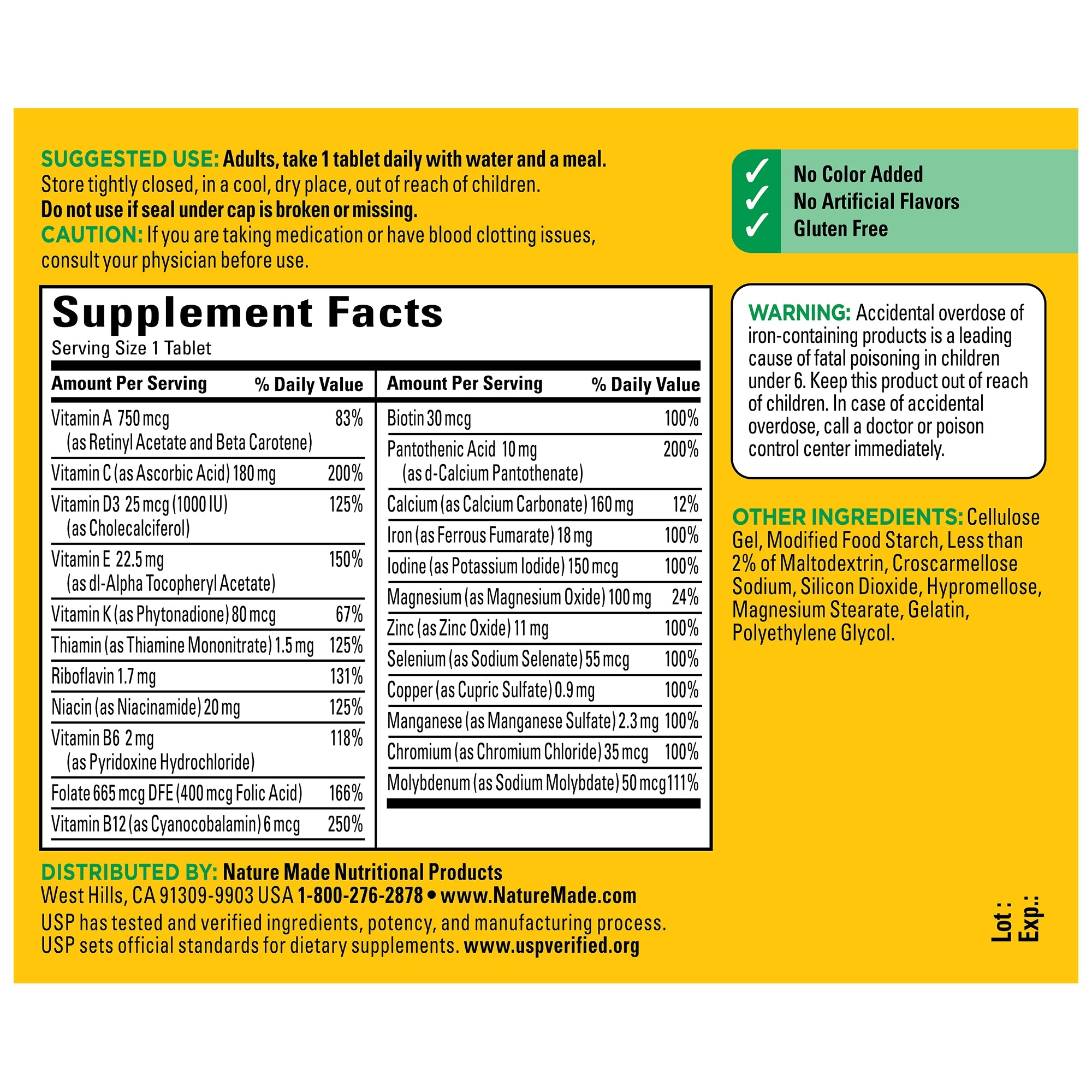 Multivitamin Tablets with Iron