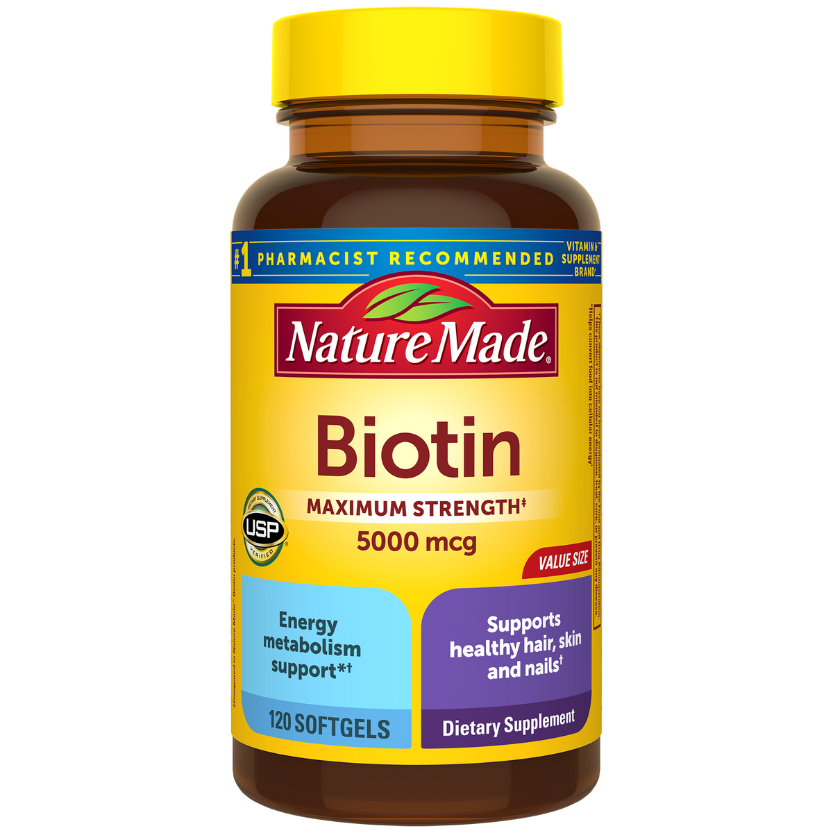 Biotin Maximum Strength‡ 5000 mcg Softgels