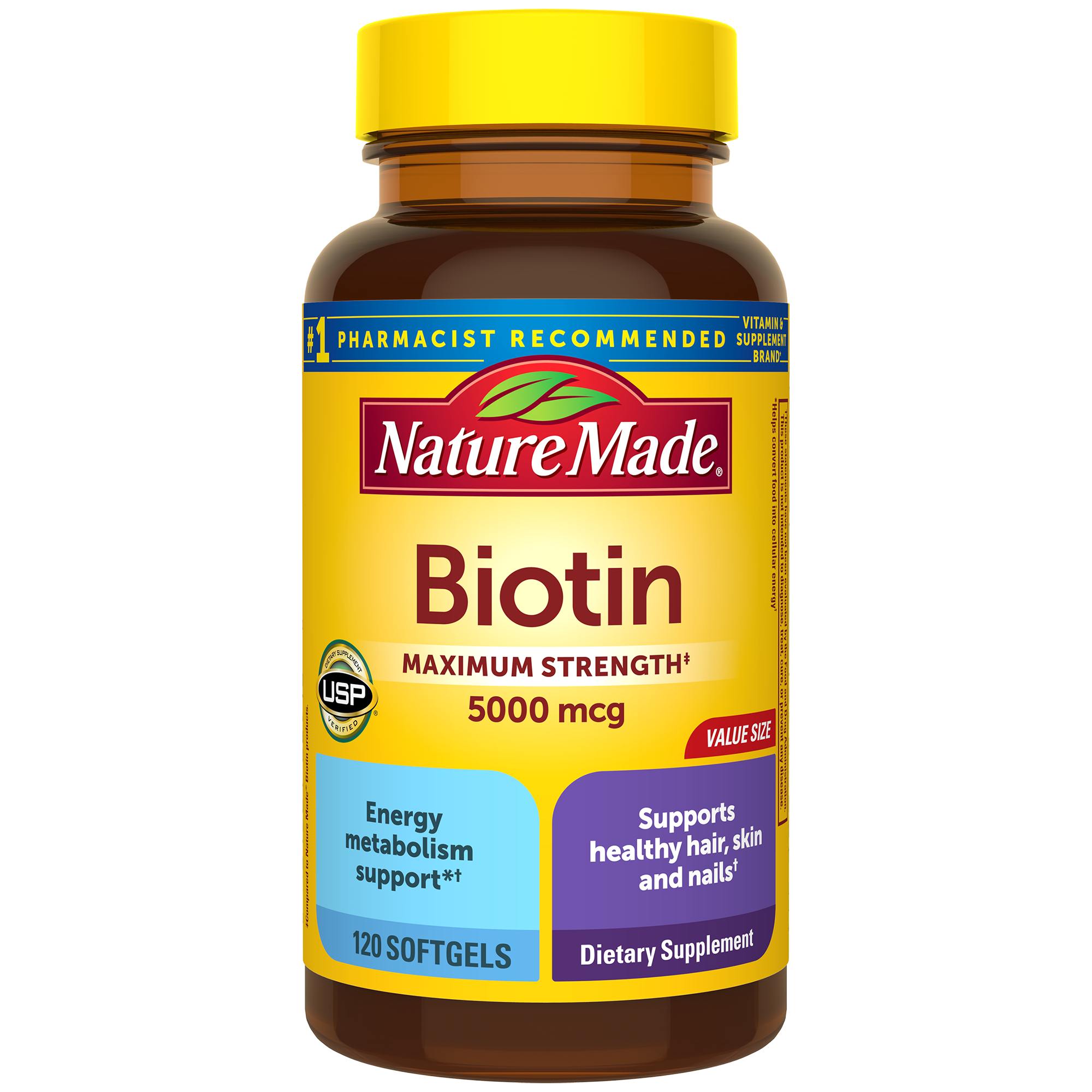 Biotin Maximum Strength‡ 5000 mcg Softgels