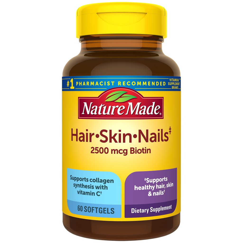Hair-Skin-Nails‡ 2500 mcg Biotin Softgels