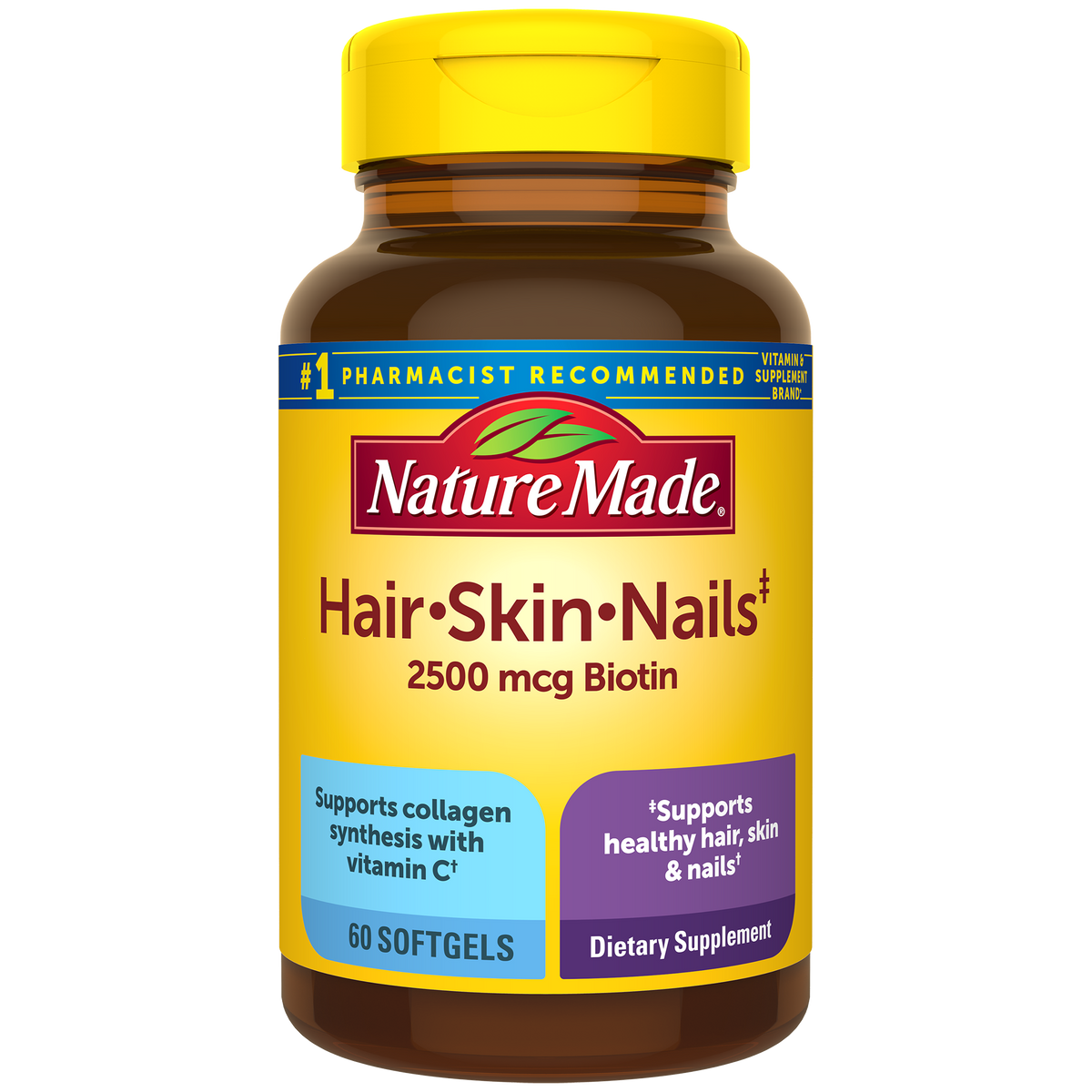 Hair-Skin-Nails‡ 2500 mcg Biotin Softgels