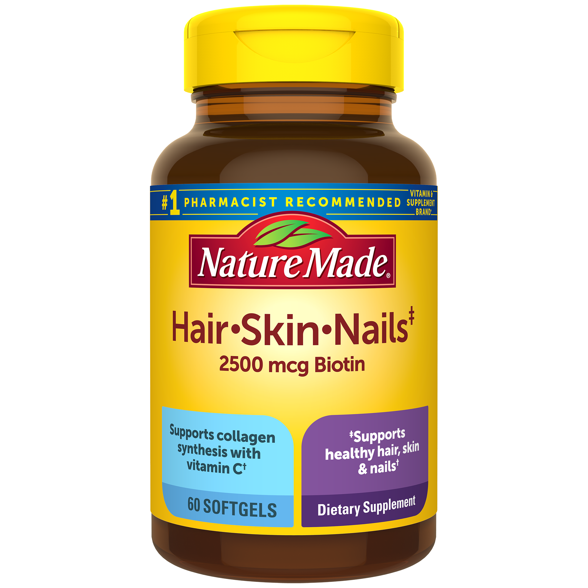 Hair-Skin-Nails‡ 2500 mcg Biotin Softgels