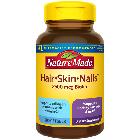 Hair-Skin-Nails‡ 2500 mcg Biotin Softgels