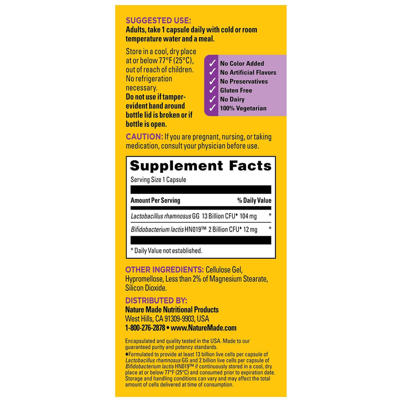Probiotics Extra Strength 15 Billion CFU from Live Cultures Capsules