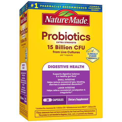 Probiotics Extra Strength 15 Billion CFU from Live Cultures Capsules