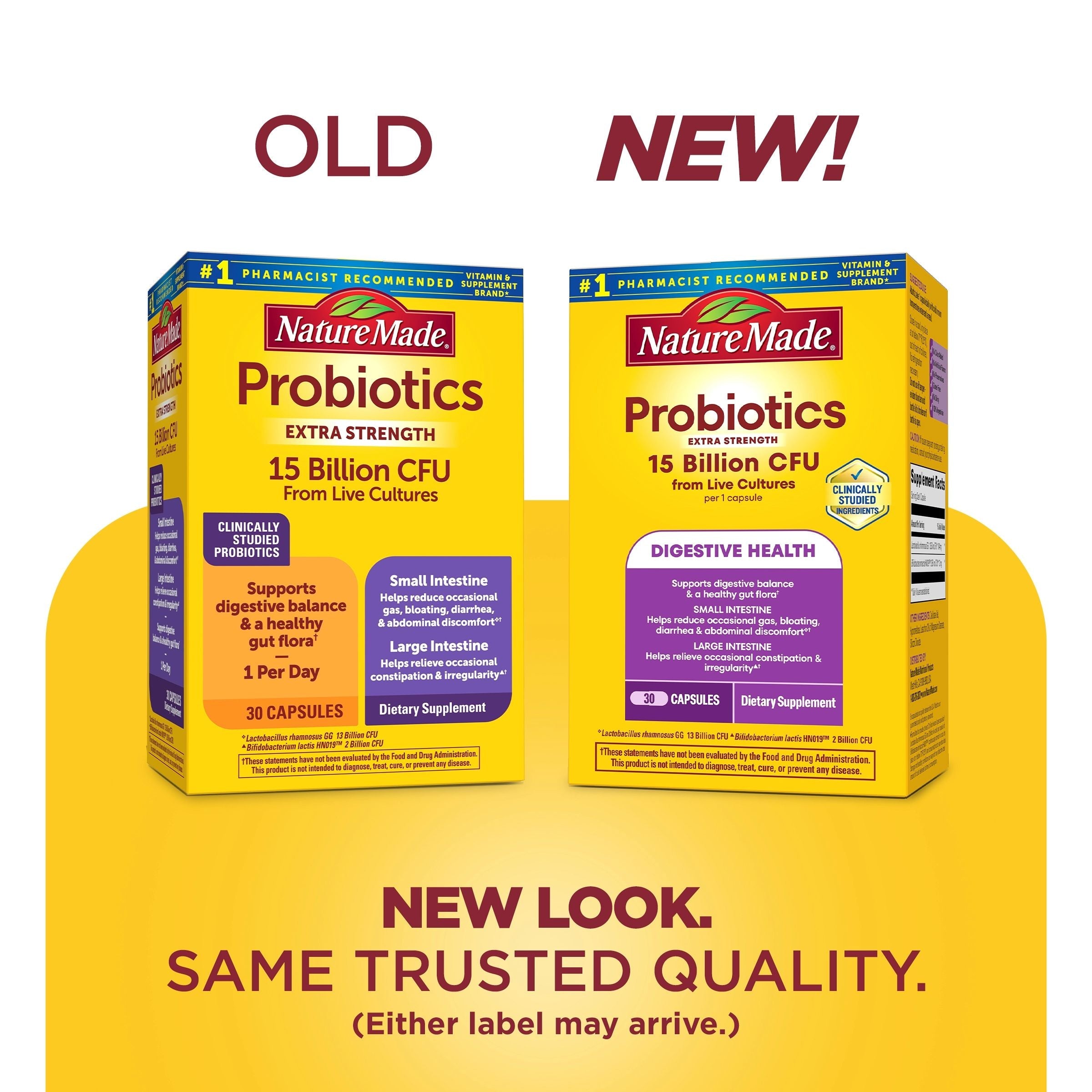Probiotics Extra Strength 15 Billion CFU from Live Cultures Capsules