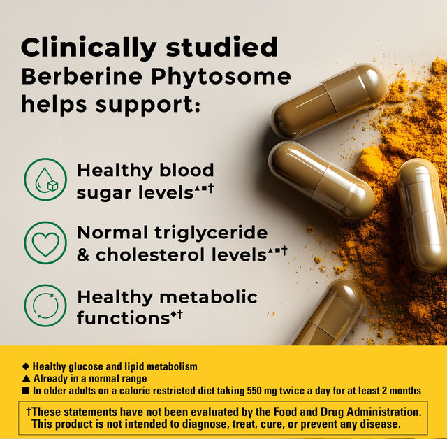 Better Absorption‡ Berberine Phytosome 550 mg Capsules