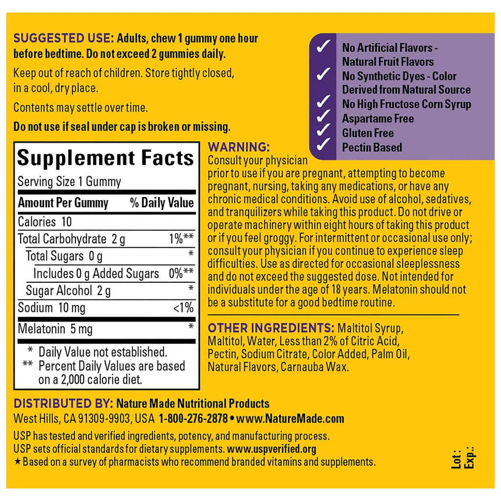 Zero Sugar‡ Melatonin Extra Strength 5 Mg Gummies