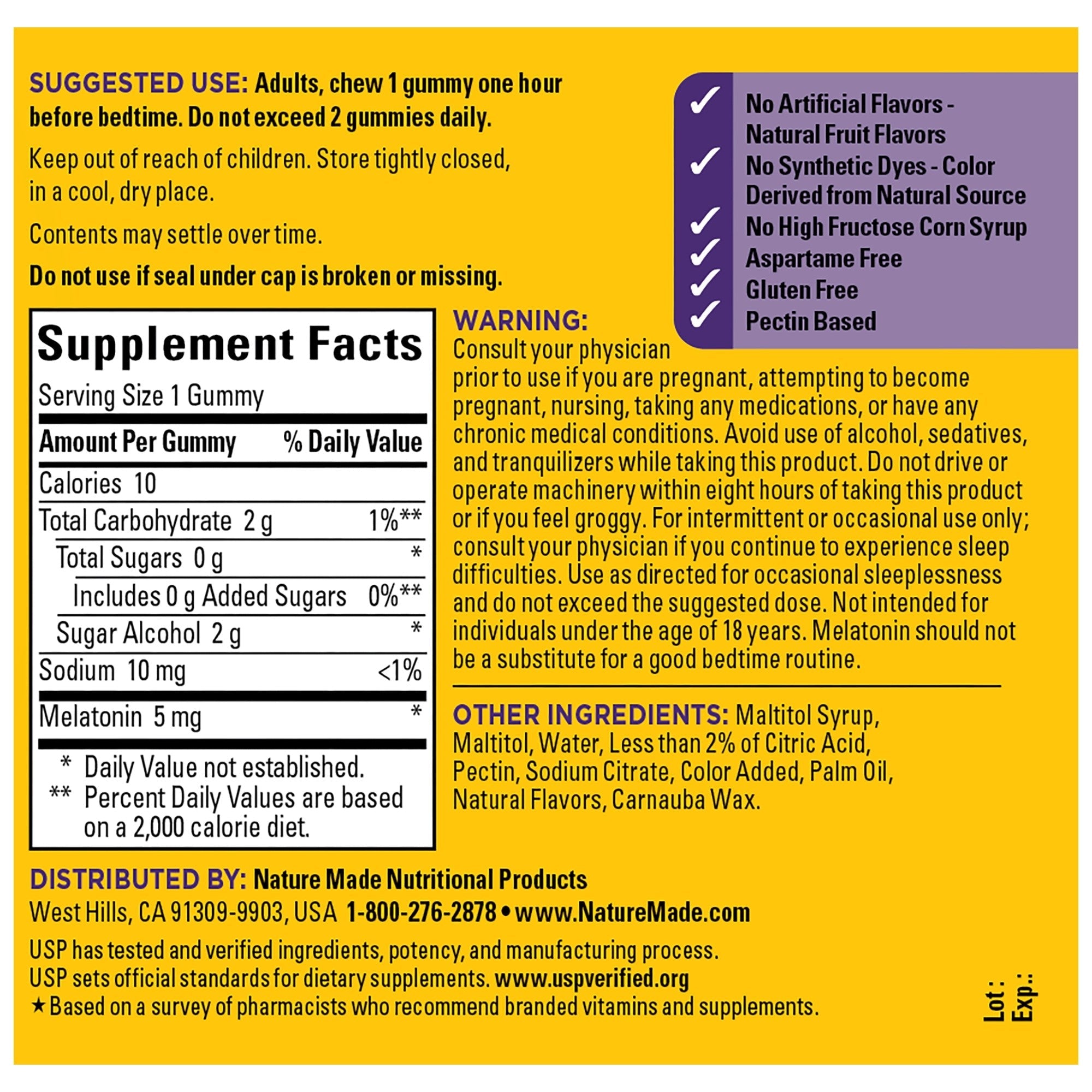 Zero Sugar‡ Melatonin Extra Strength 5 Mg Gummies