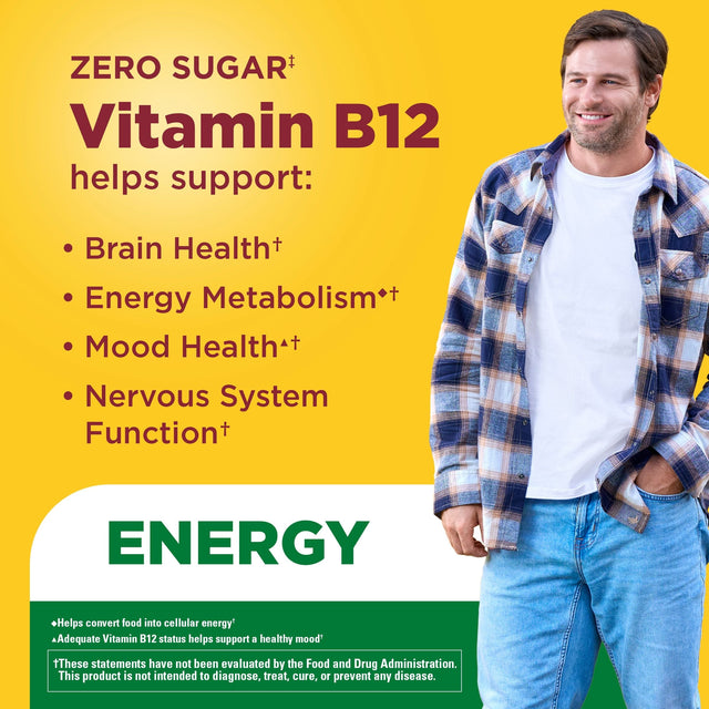 Zero Sugar‡ Energy◆ B12 Gummies 1000 Mcg Per Serving