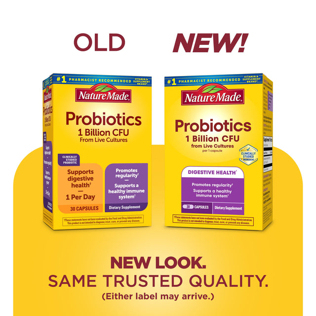 Probiotics 1 Billion CFU From Live Cultures Capsules