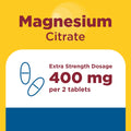 Magnesium Citrate Tablets Extra Strength Dosage High Absorption♦ 400 mg Per 2 Tablets