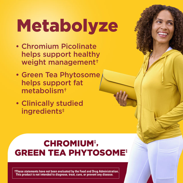 Metabolyze Capsules With Chromium, Green Tea Phytosome & B12