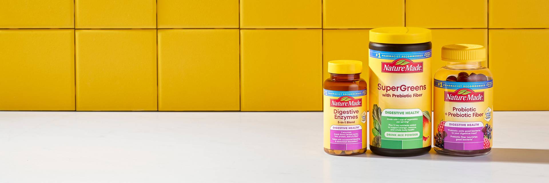 Nature Made digestive health supplements